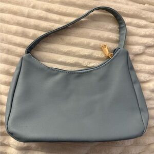 BP Blue Shoulder Bag with Gold Zip